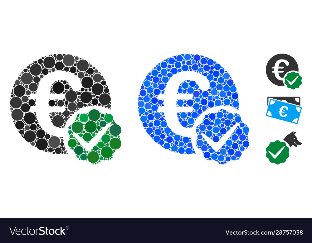 Euro nur Mosaik-Symbol Sphäre