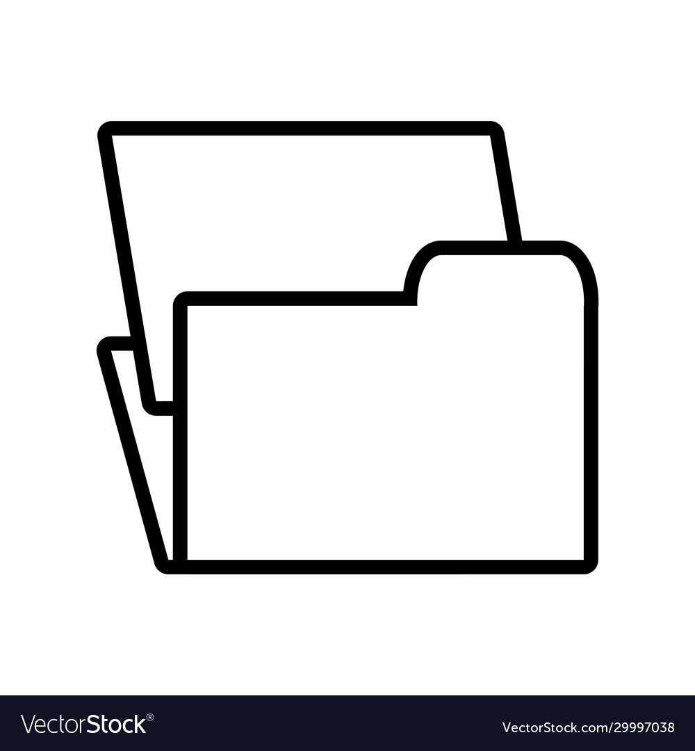 Folder with file sheet in white background