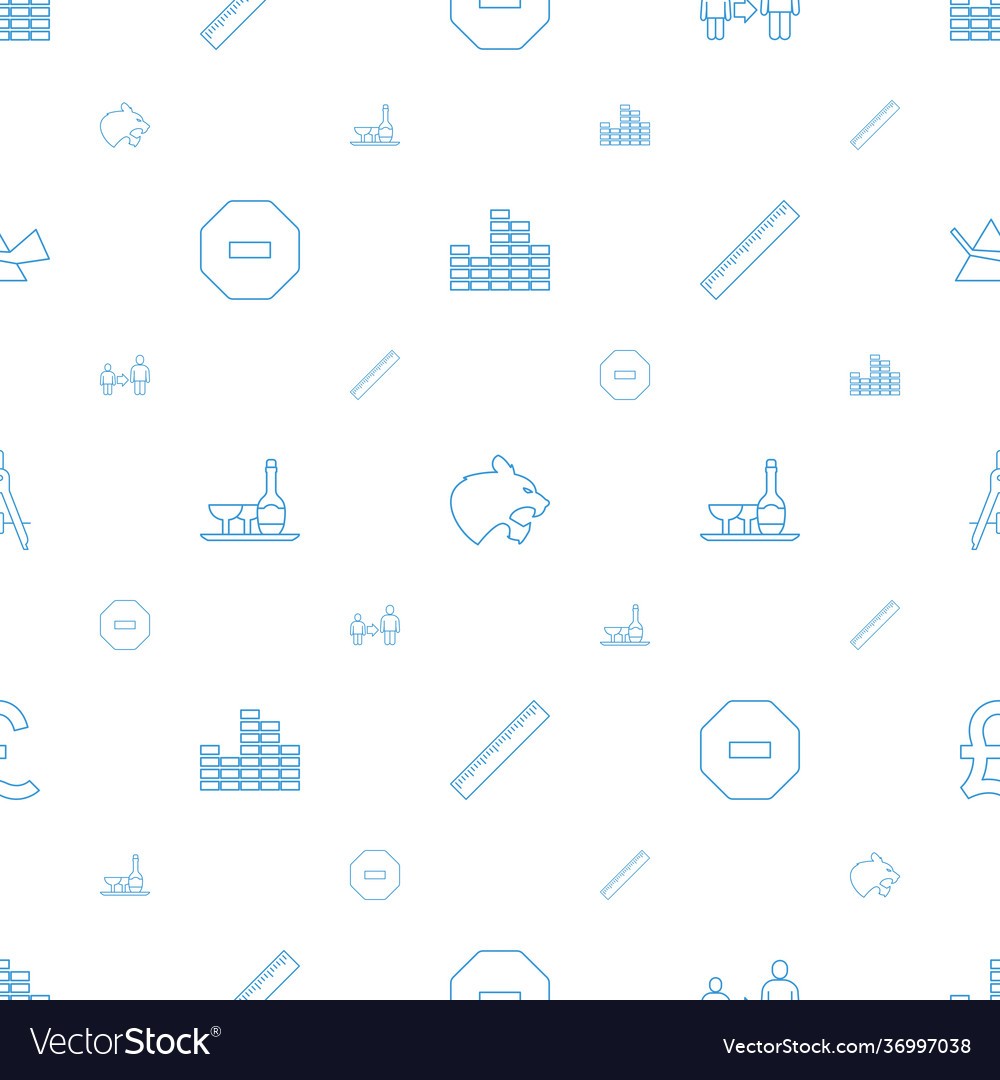 Geometric icons pattern seamless white background