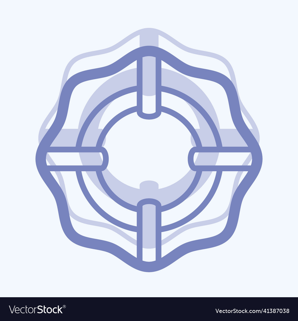 Icon life tube - two tone style simple editable