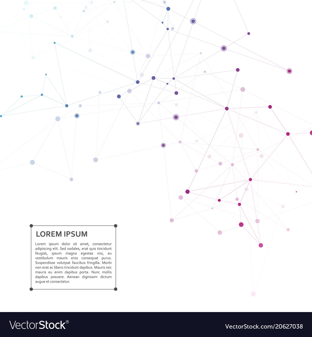 Polygonal background with connect dots and lines