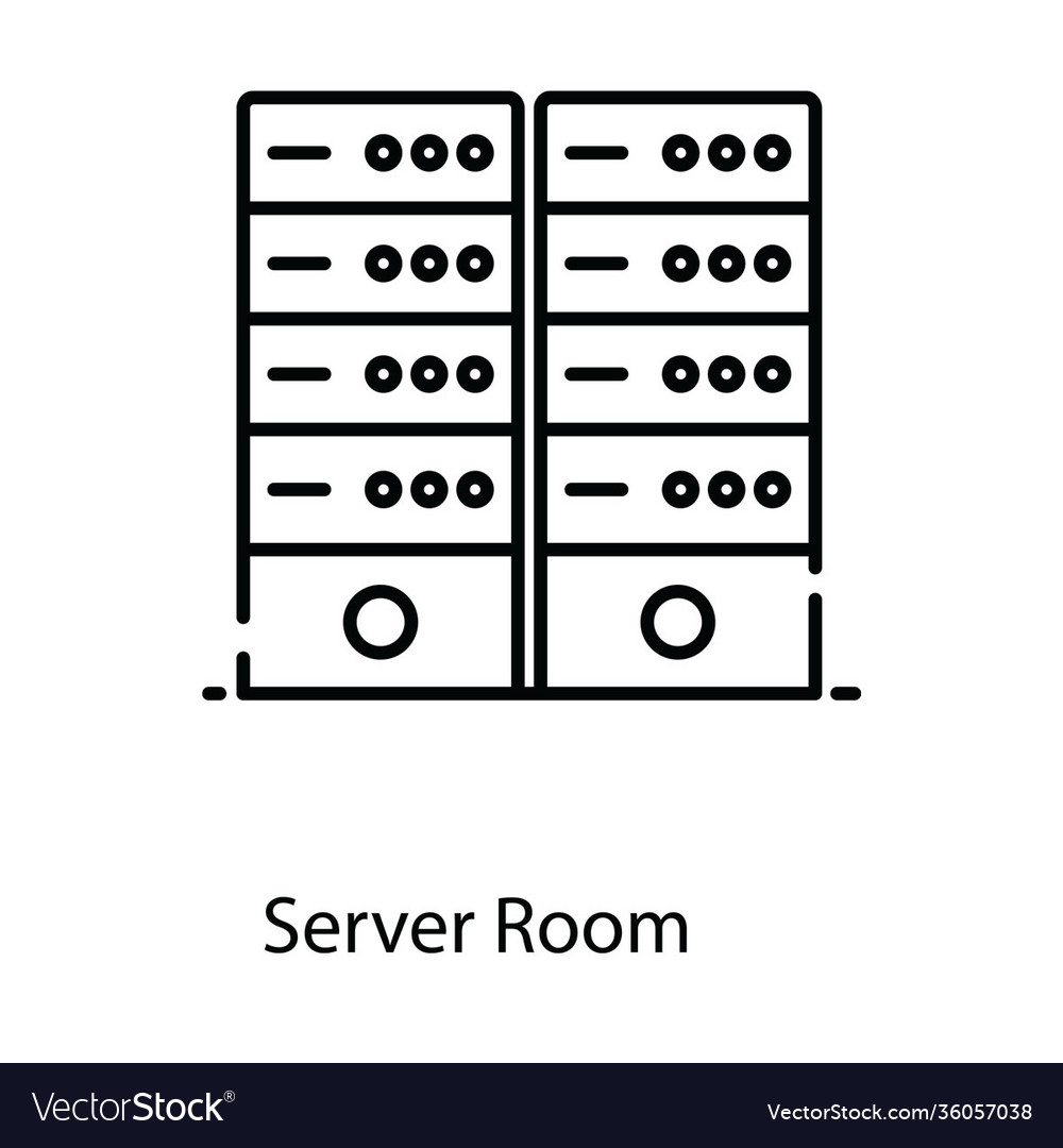 Server room Royalty Free Vector Image - VectorStock
