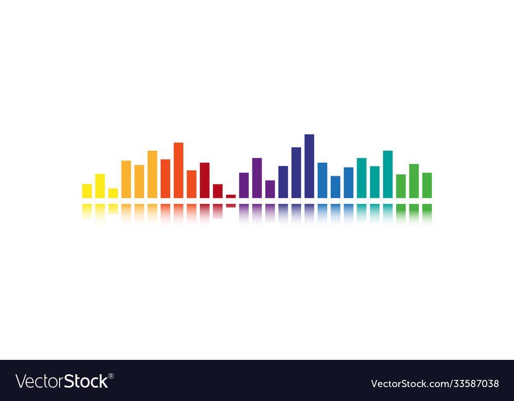 Sound colorful wave gradient isolated audio