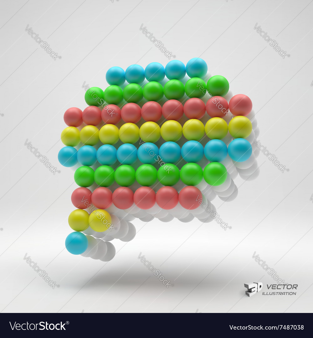 Speech icon design element 3d