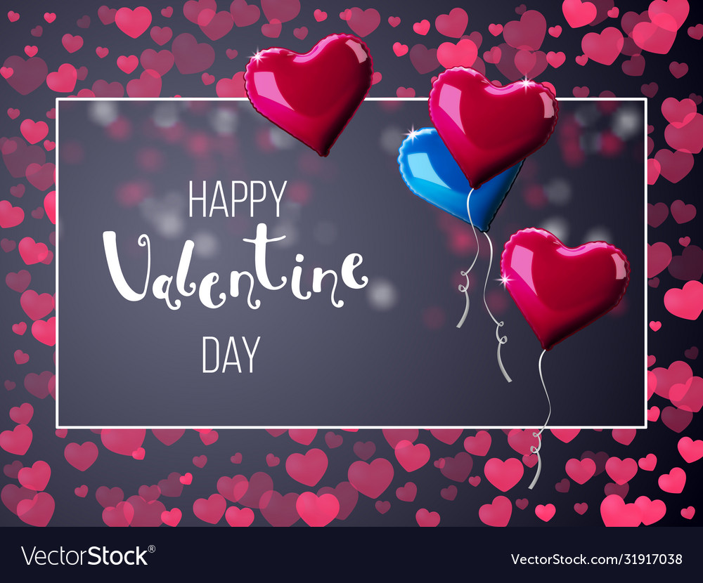 Valentines day abstract background with red 3d vector image Valentines day abstract background with red 3d