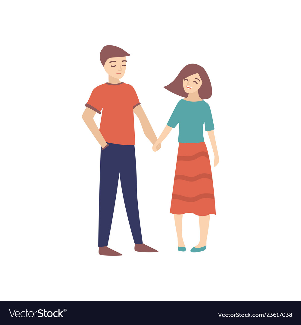 Young couple in love spends time on a date Vector Image