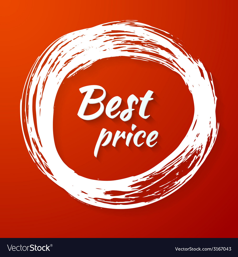 Banner With Text Best Price Royalty Free Vector Image