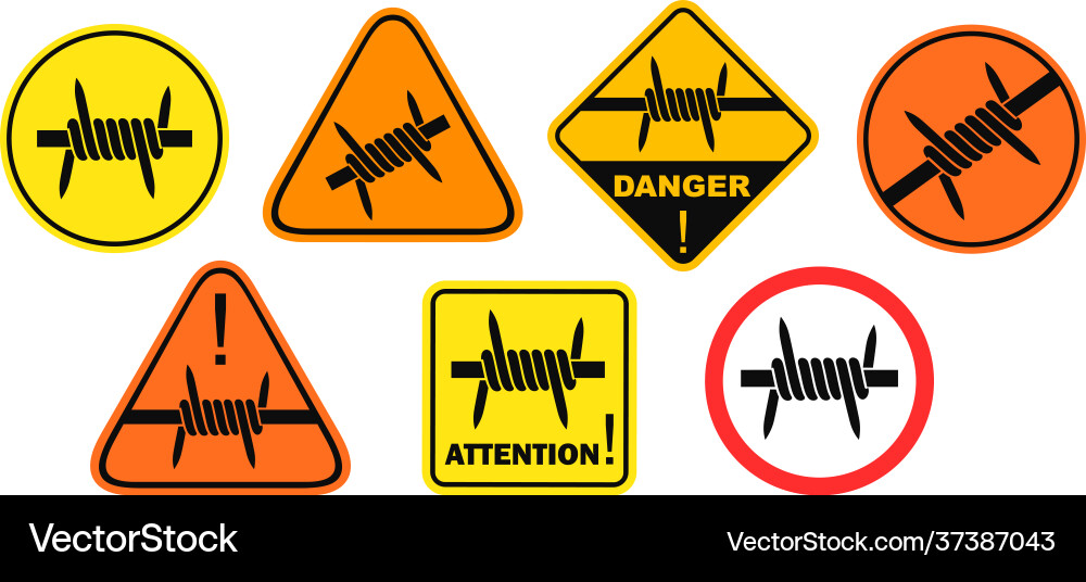 Barbed wire Royalty Free Vector Image - VectorStock