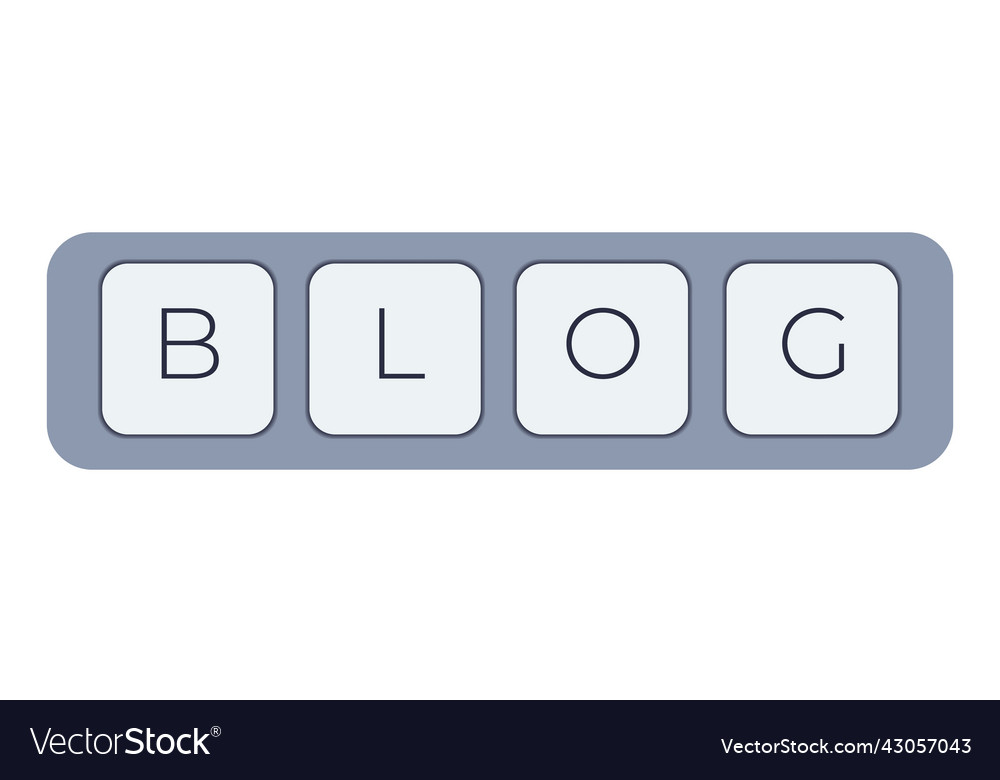 Computer keyboard key with blog keys