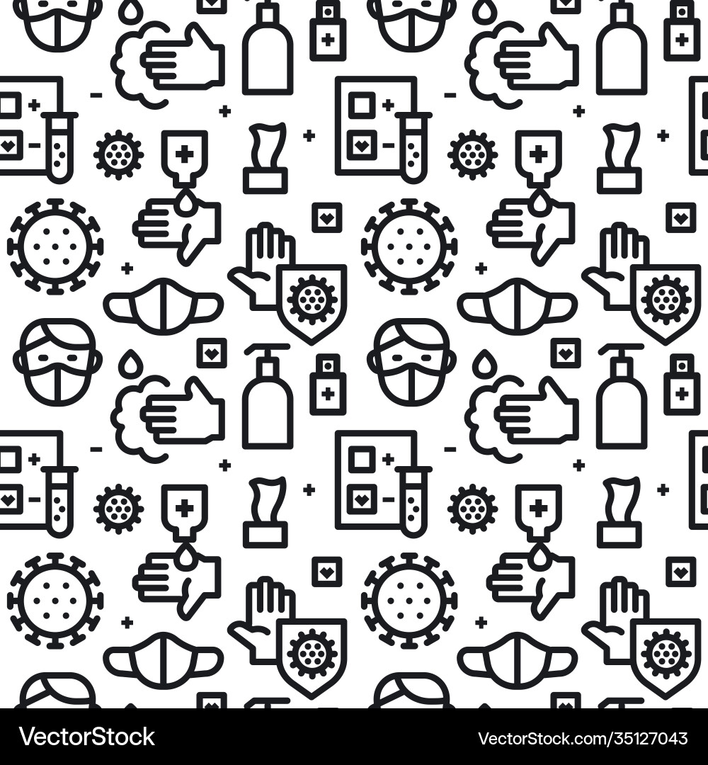 Coronavirus pattern Royalty Free Vector Image - VectorStock