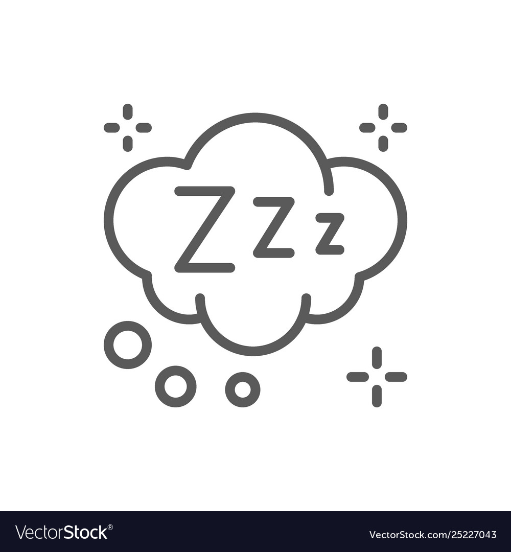 Dreams cloud line icon Royalty Free Vector Image