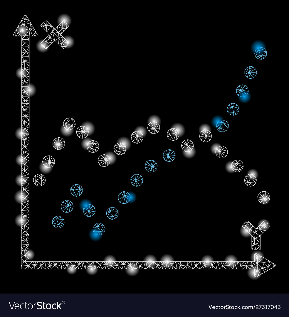 Flare mesh 2d functions plot with spots vector image Flare mesh 2d functions plot with spots