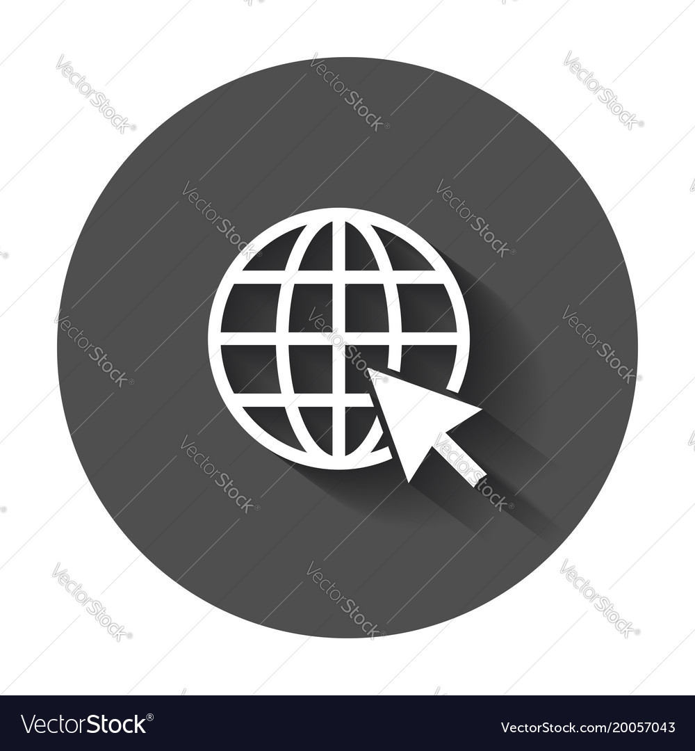 Go to web icon internet flat for website
