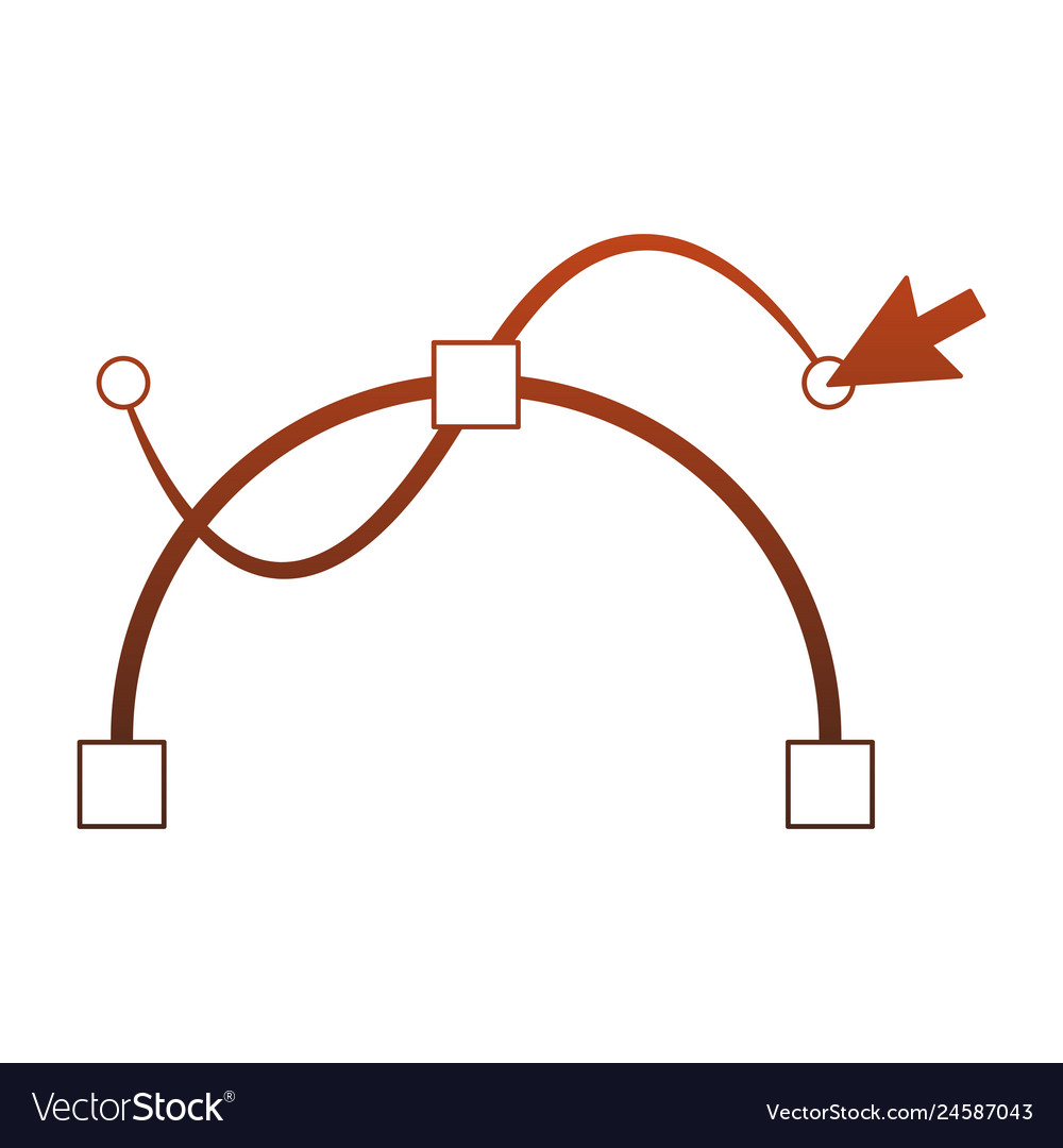 Graphic design pointer red lines