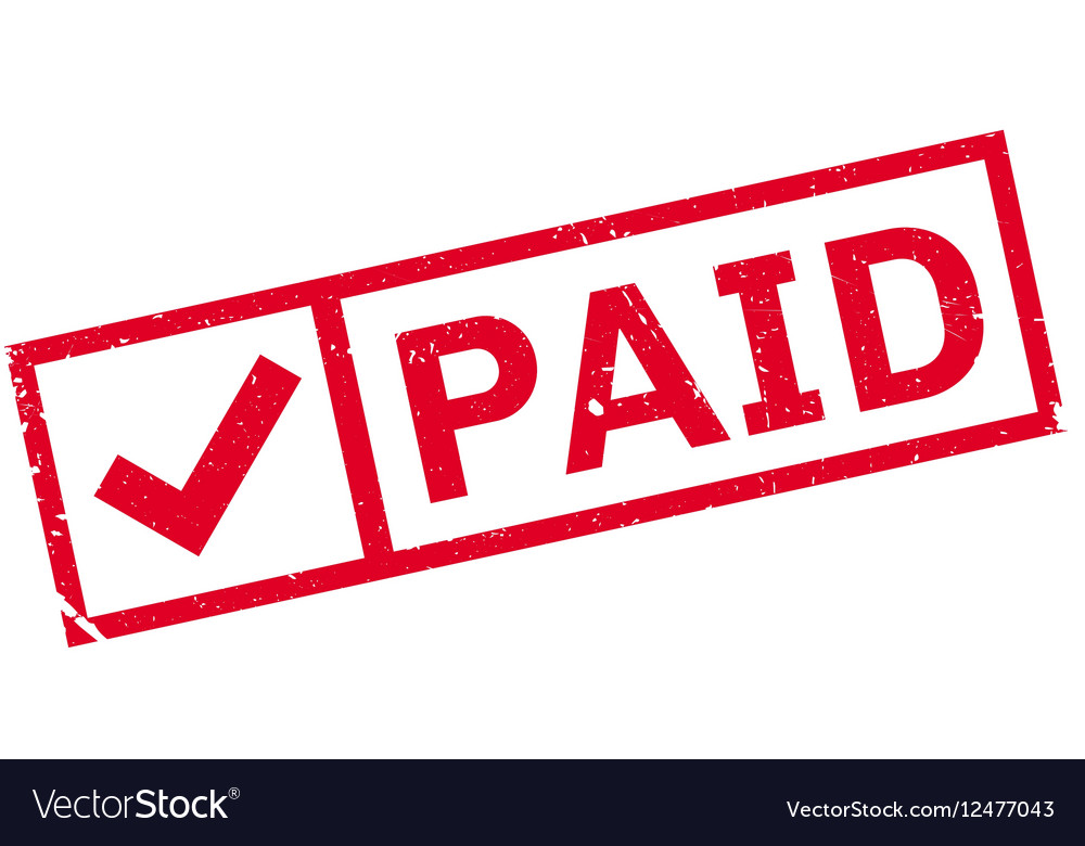 Paid stamp rubber grunge Royalty Free Vector Image