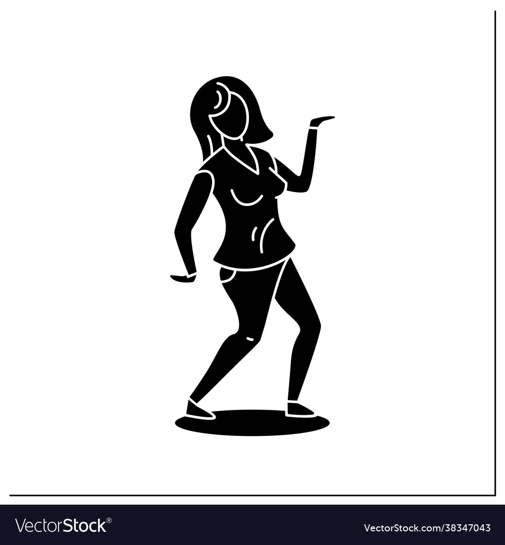 Person pose glyph icon