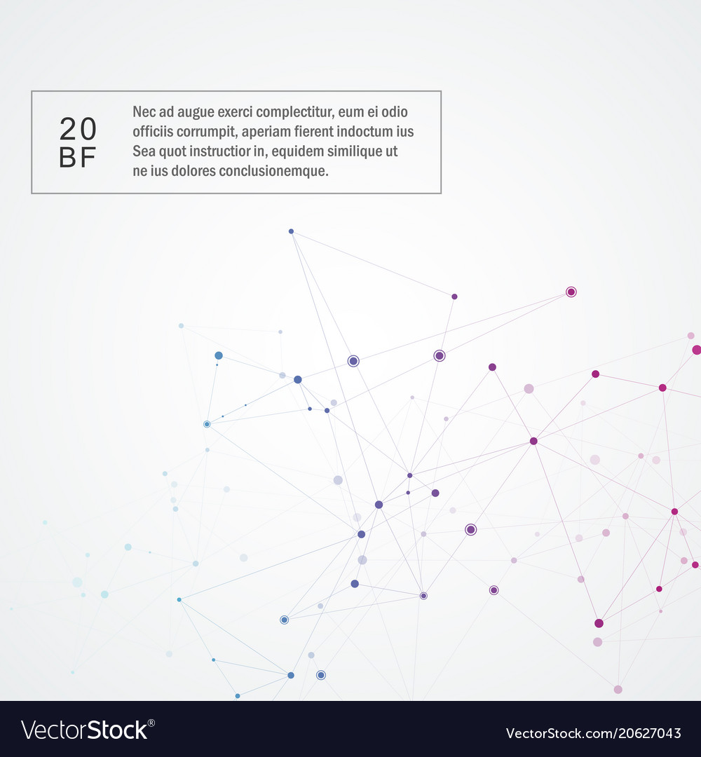 Polygonal background with connect dots and lines vector image Polygonal background with connect dots and lines