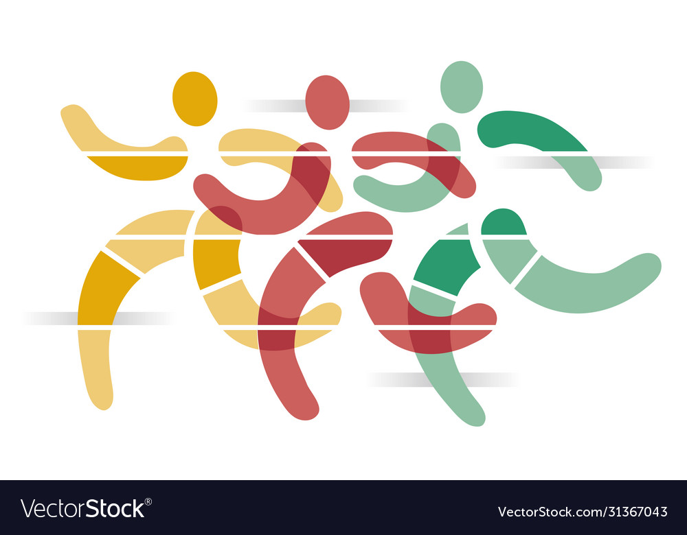 Running race runners symbol