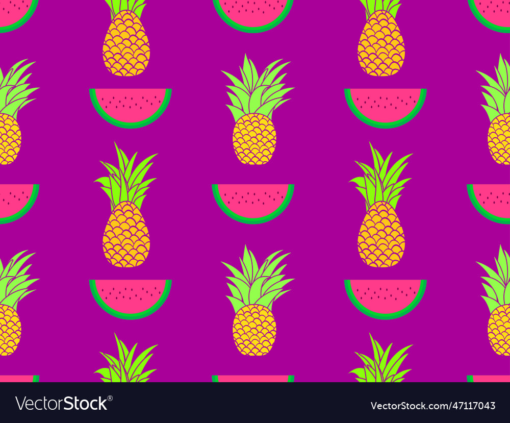Seamless pattern with watermelon slices vector image Seamless pattern with watermelon slices