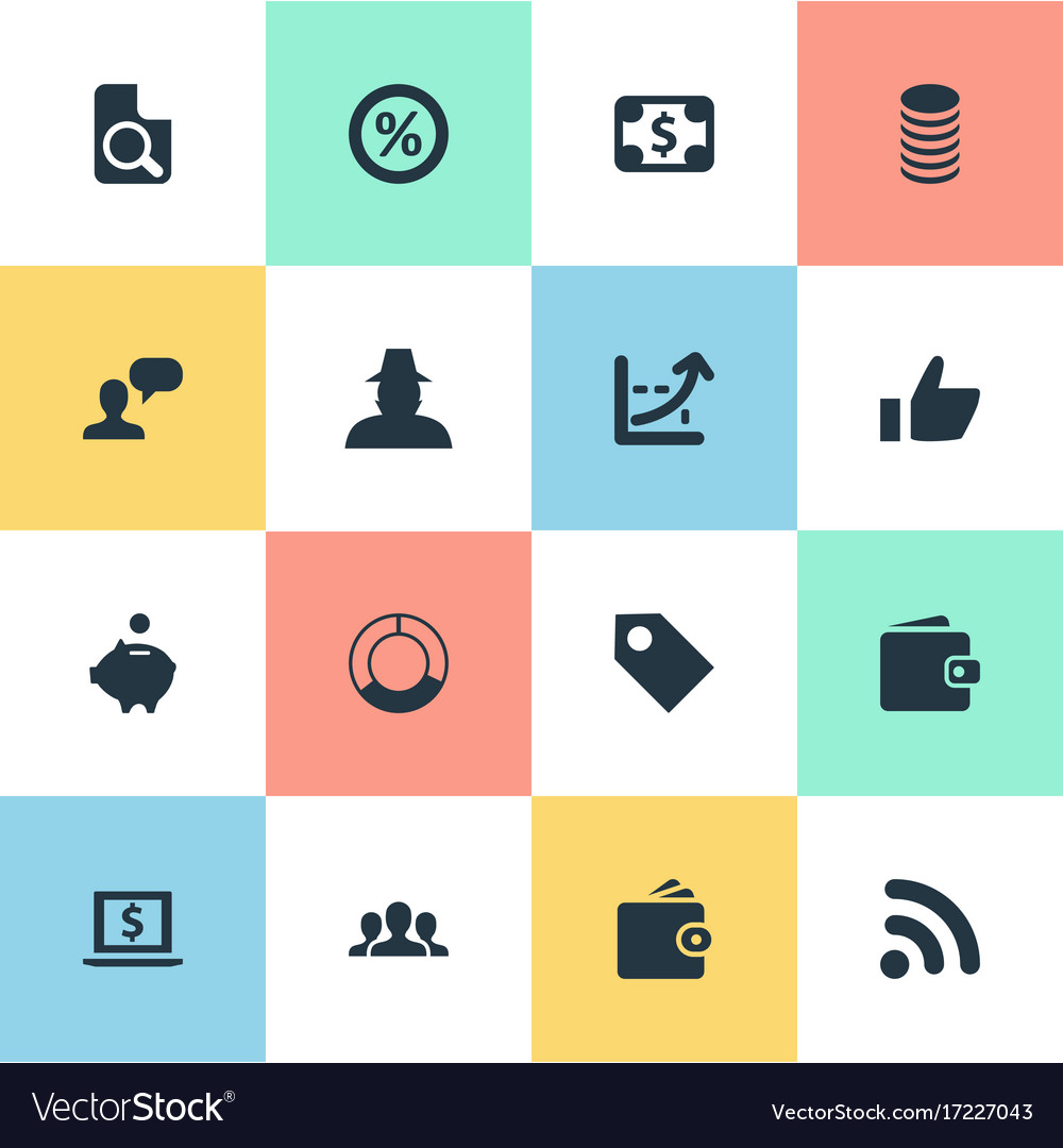 Set of simple banking icons