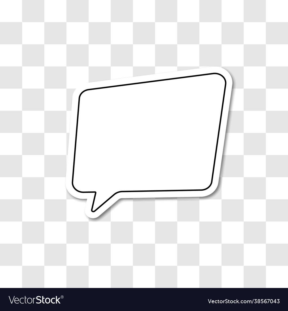 Simple dialogue box paper effect with shadow vector image Simple dialogue box paper effect with shadow