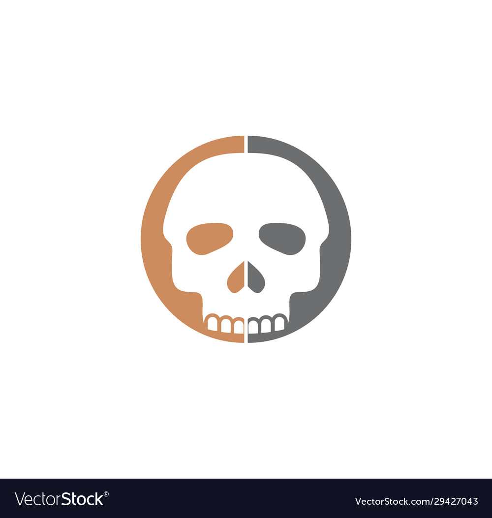 Skull icon on background for graphic and web Vector Image Skull icon on background for graphic and web