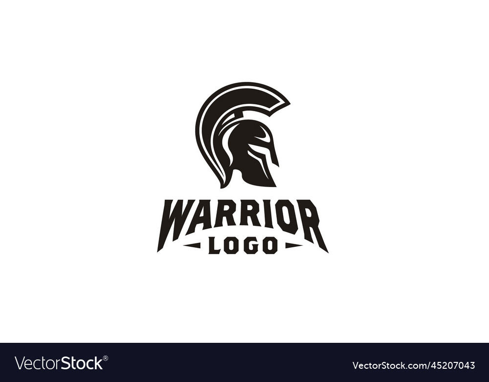 Spartan warrior helmet sparta roman mask logo vector image Spartan warrior helmet sparta roman mask logo