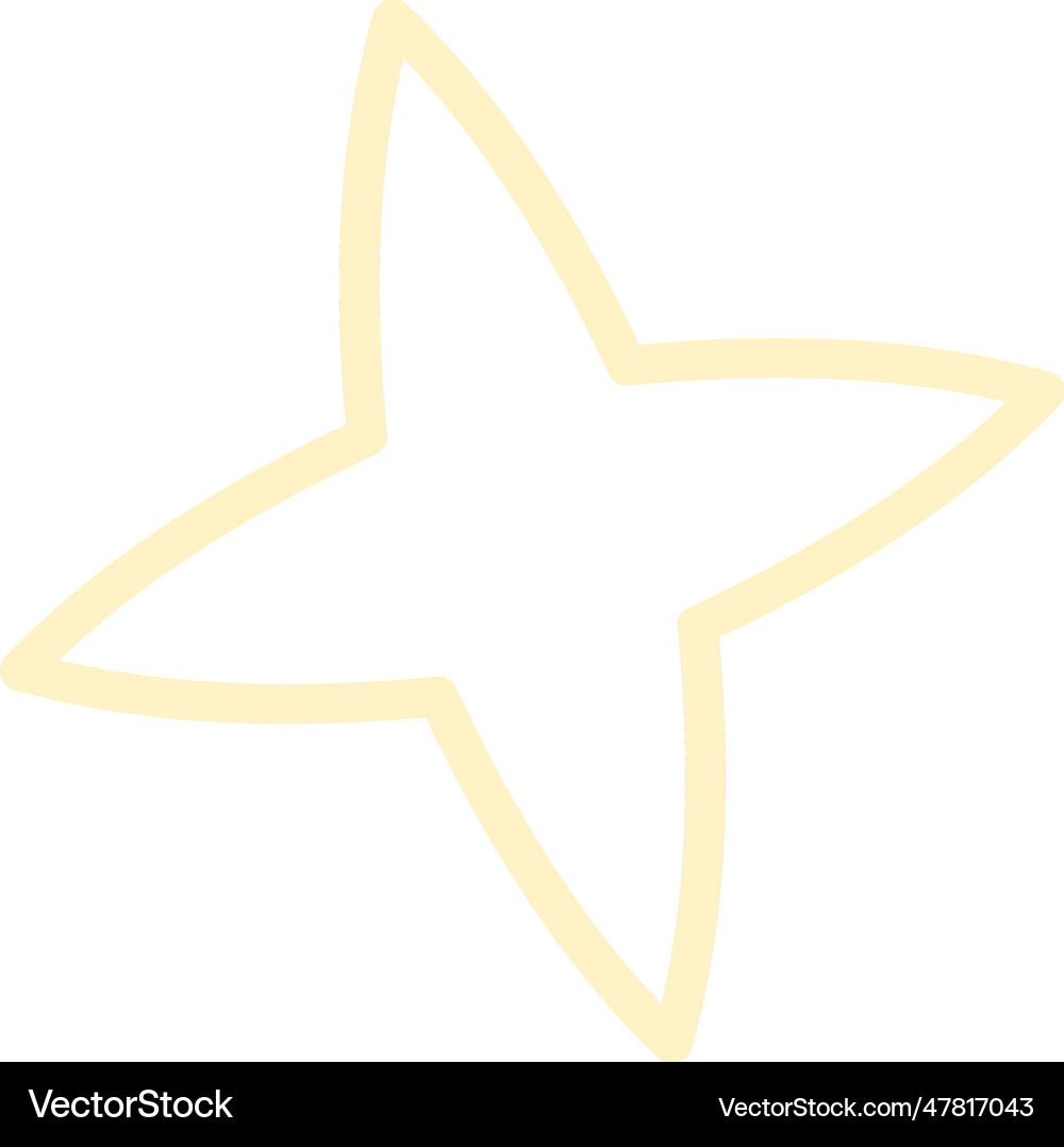 Star shape lined Royalty Free Vector Image - VectorStock
