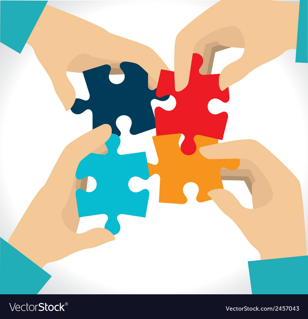 Teamwork design over white background Royalty Free Vector