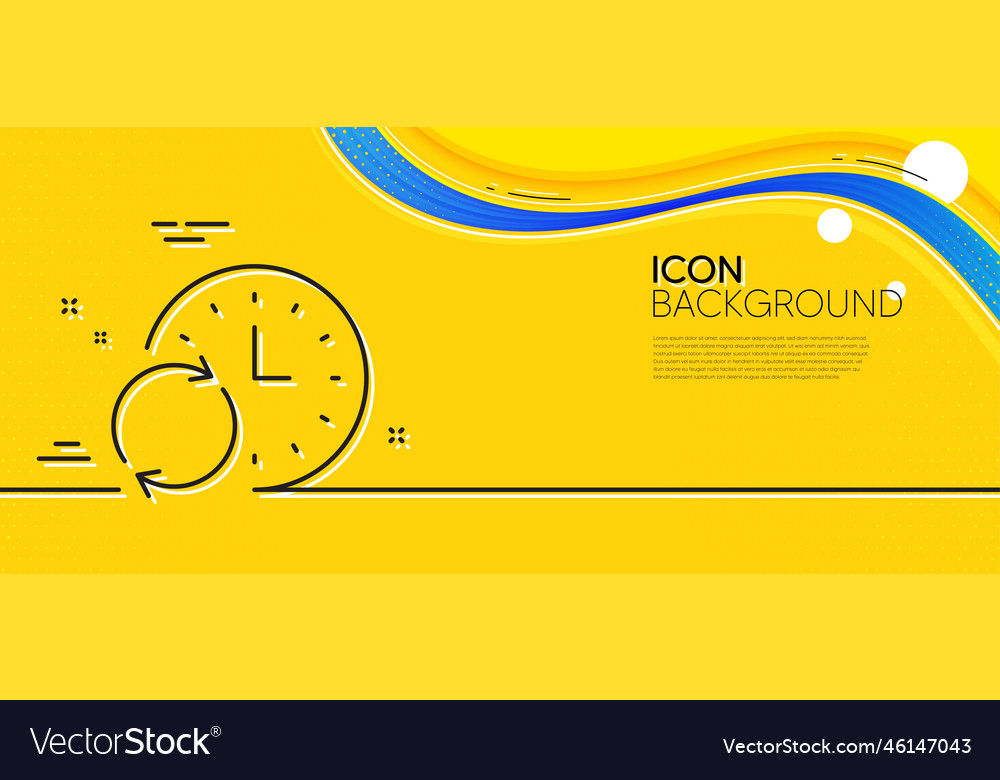 Time line icon update clock sign minimal