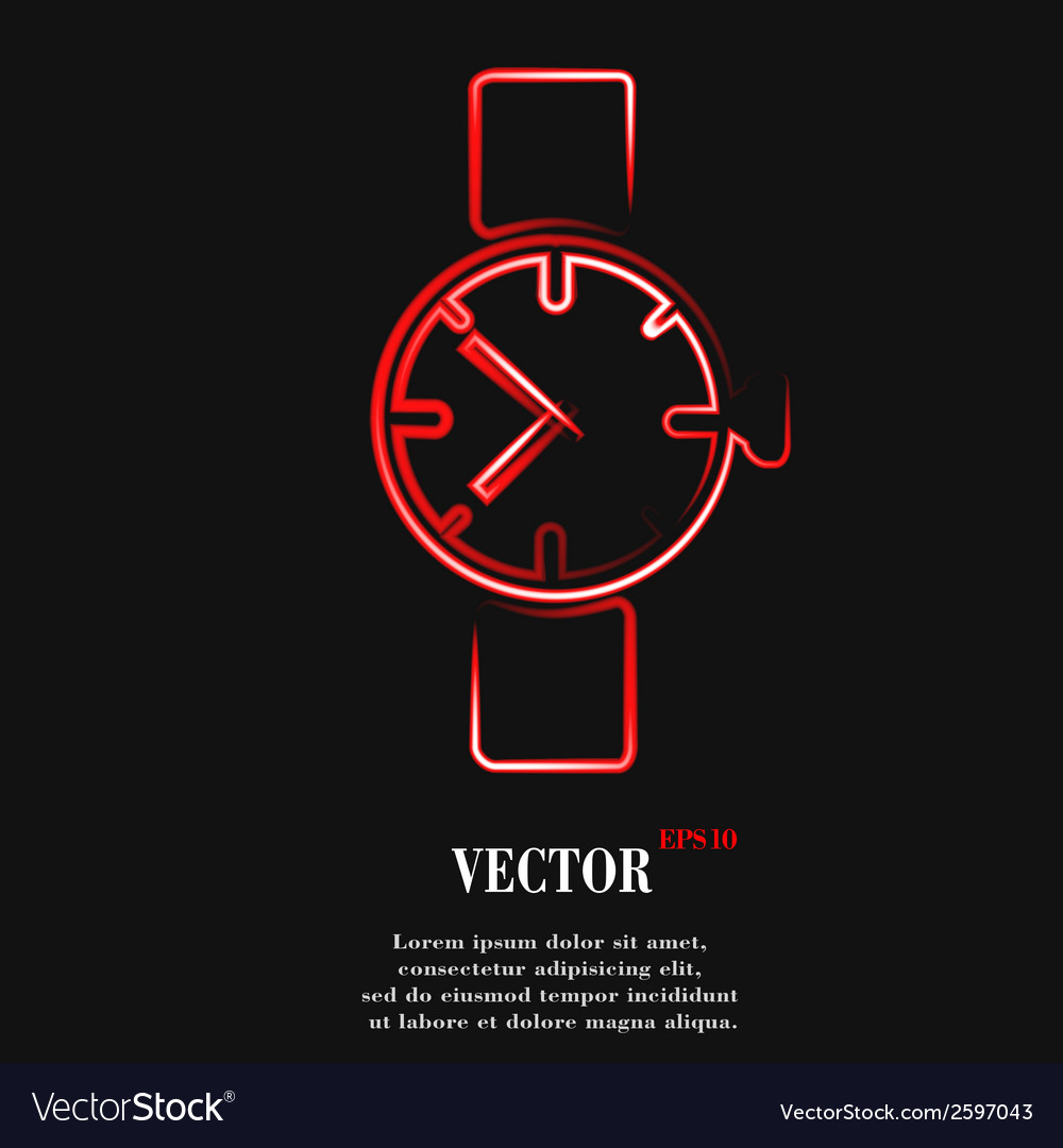Watchclock flat modern web button and space