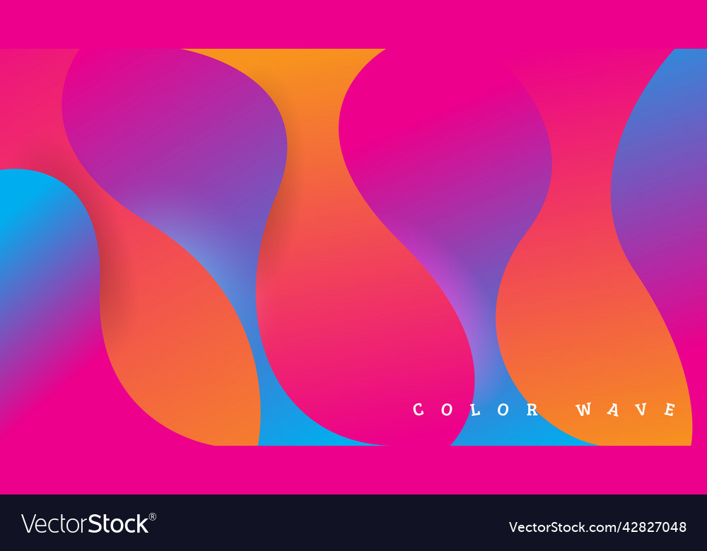Abstract color wave background