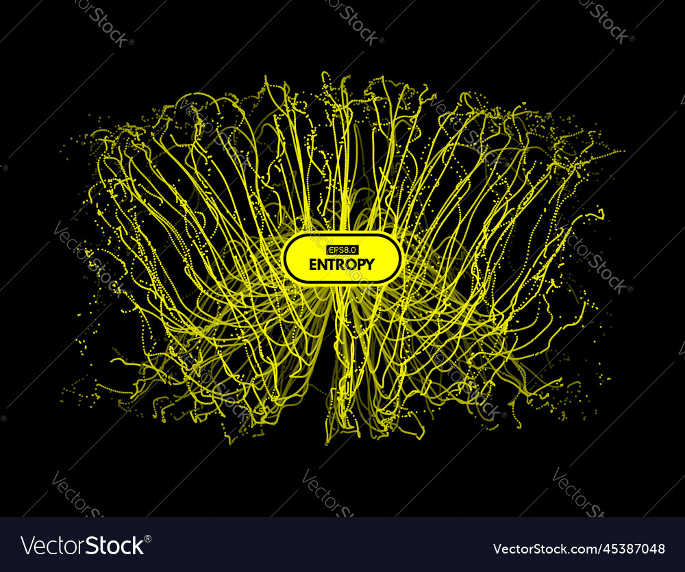 Array with dynamic particles 3d futuristic style vector image Array with dynamic particles 3d futuristic style