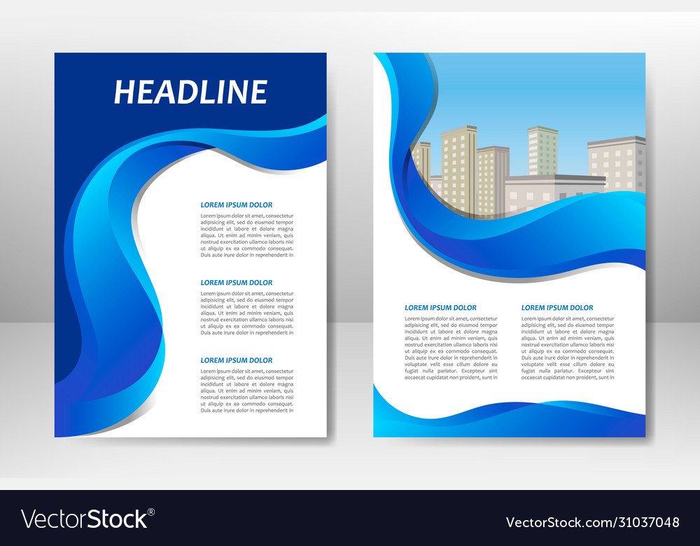 Blue template design royalty free vector image