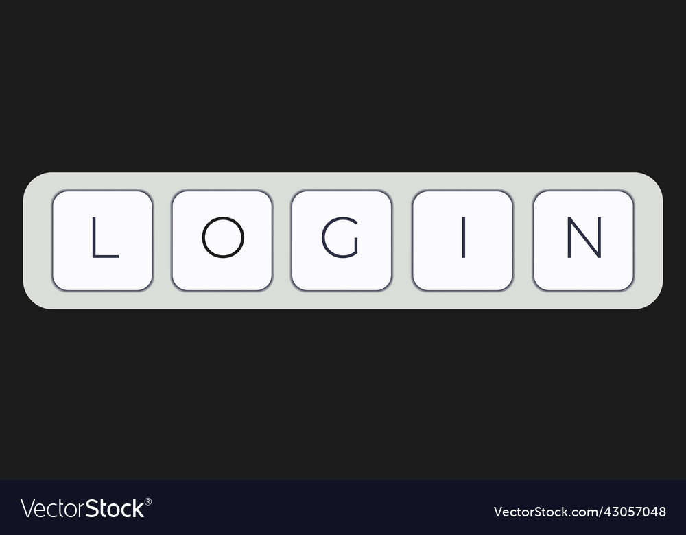 Computer keyboard key with login