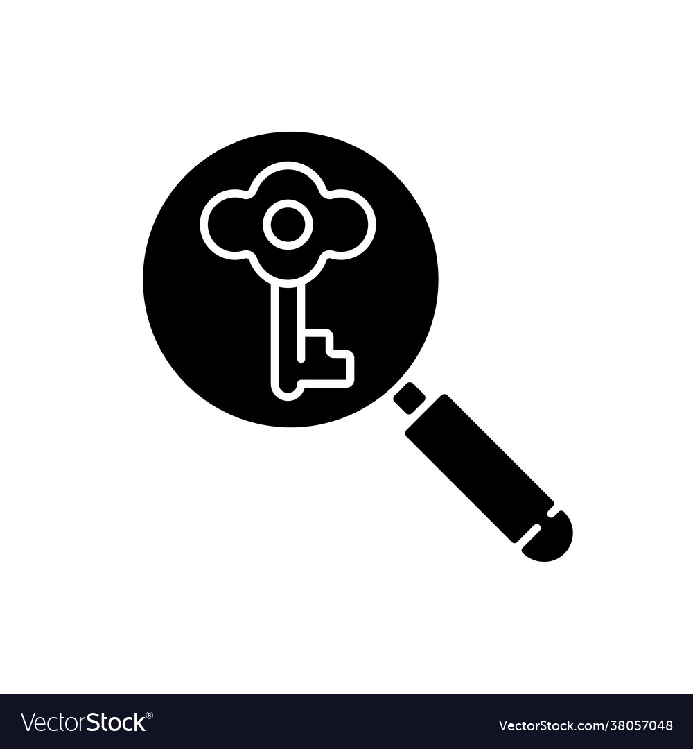 Looking for key black glyph icon