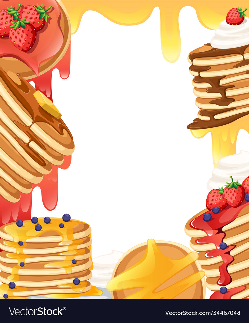 Pattern with different toppings empty space vector image Pattern with different toppings empty space