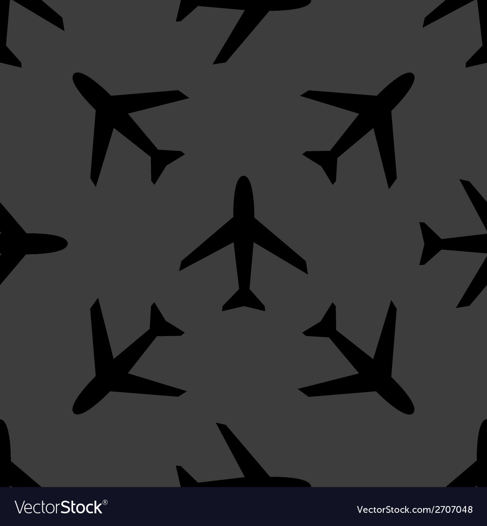 Plane web icon flat design seamless pattern
