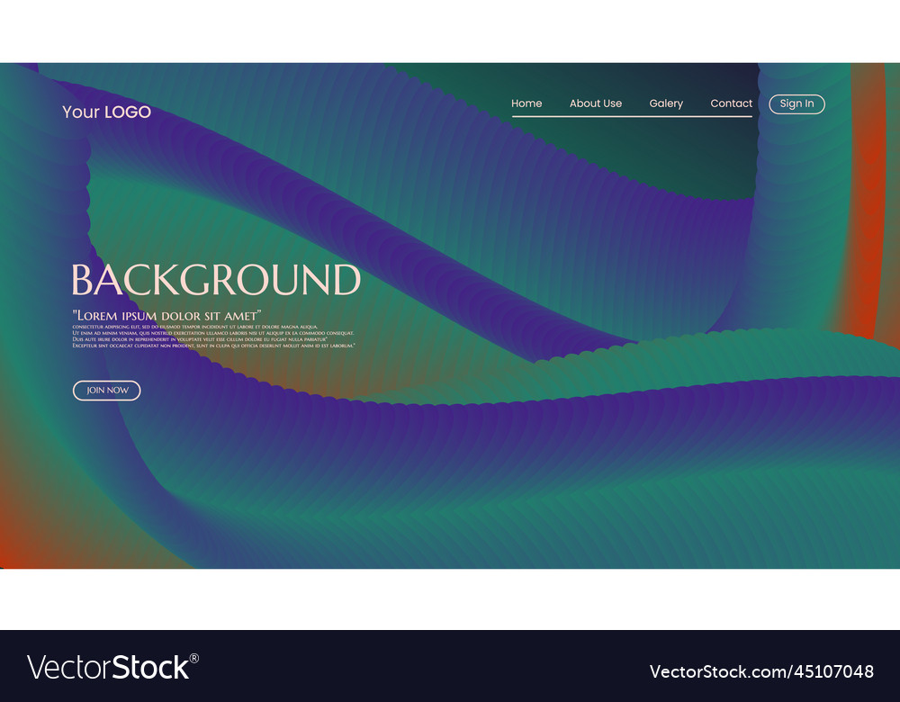 Website landing page fluid background image vector image Website landing page fluid background image