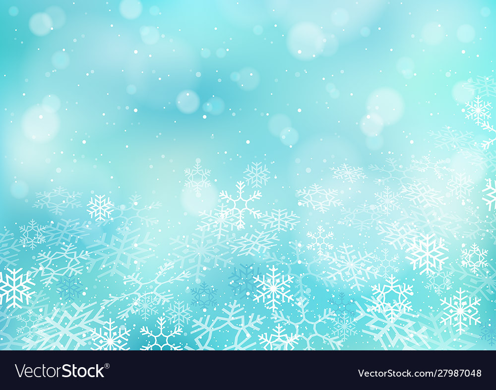 Winter Snowflake Bokeh Background