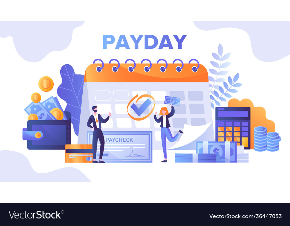 Abstract colored payday concept Royalty Free Vector Image