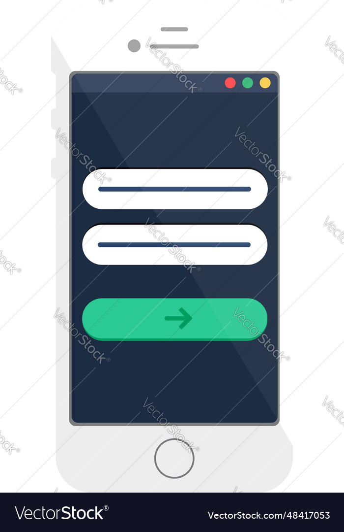 Account login authentication page vector image Account login authentication page