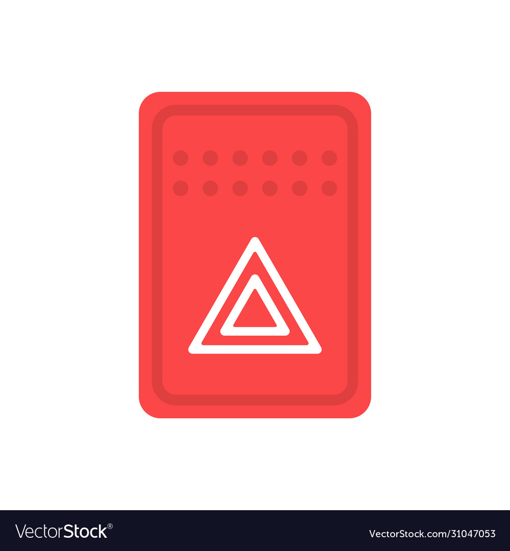 Alarm car button isolated push attention alert