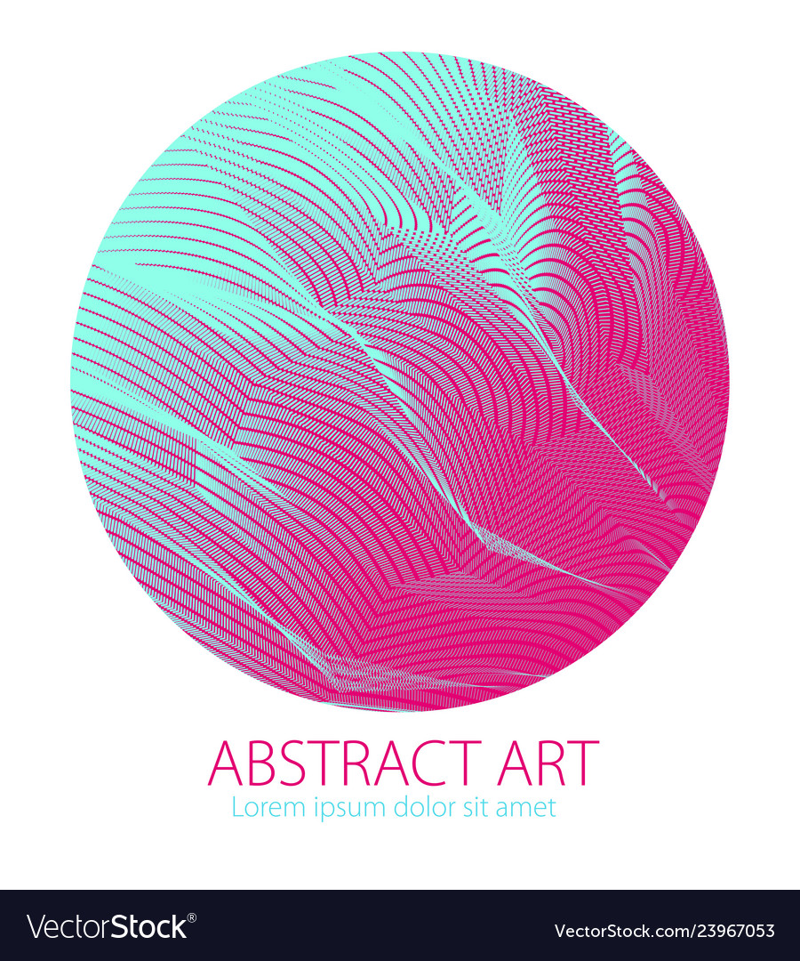 Beautiful art element linear texture of surface vector image Beautiful art element linear texture of surface