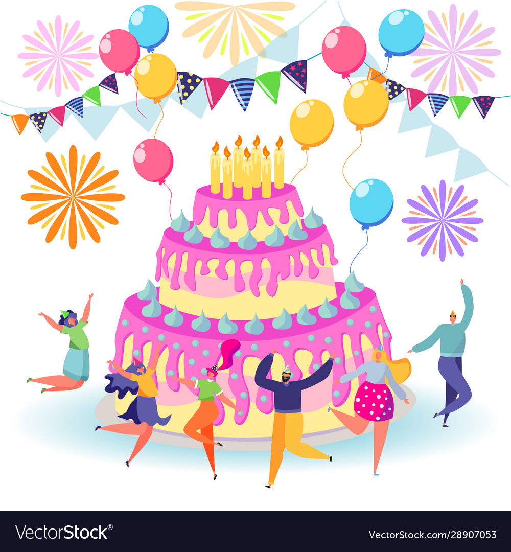 Business little people celebrate corporate vector image Business little people celebrate corporate