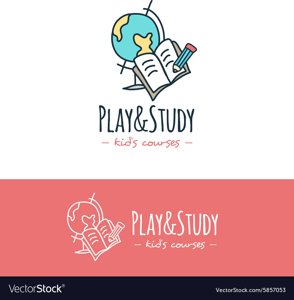 Cartoon Stil Bildung Logo Hand gezeichnet