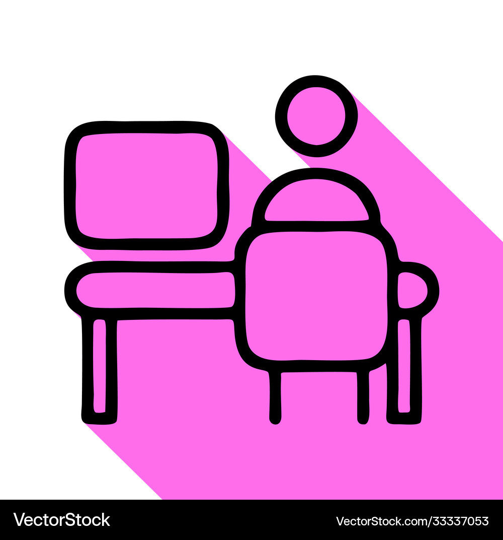 Desk icon editable stroke linear Royalty Free Vector Image