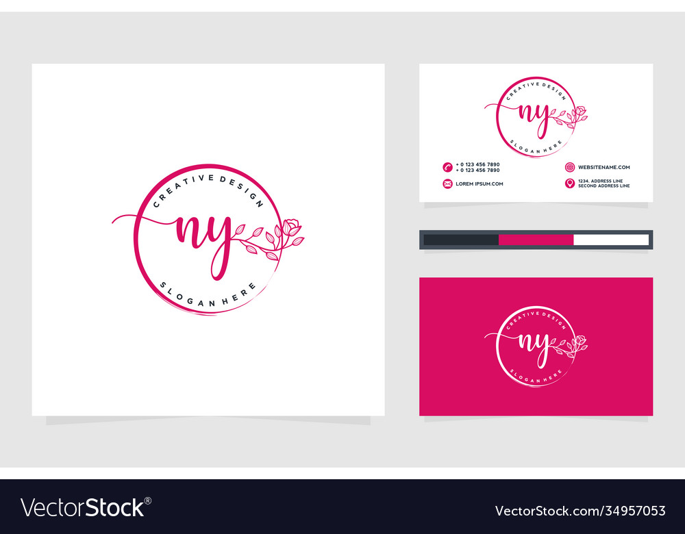 Initial ny feminine logo collections and business