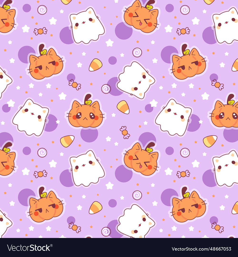 Kawaii Ghost Kittens Halloween