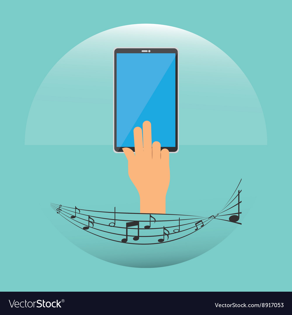 Mobile audio design Royalty Free Vector Image - VectorStock